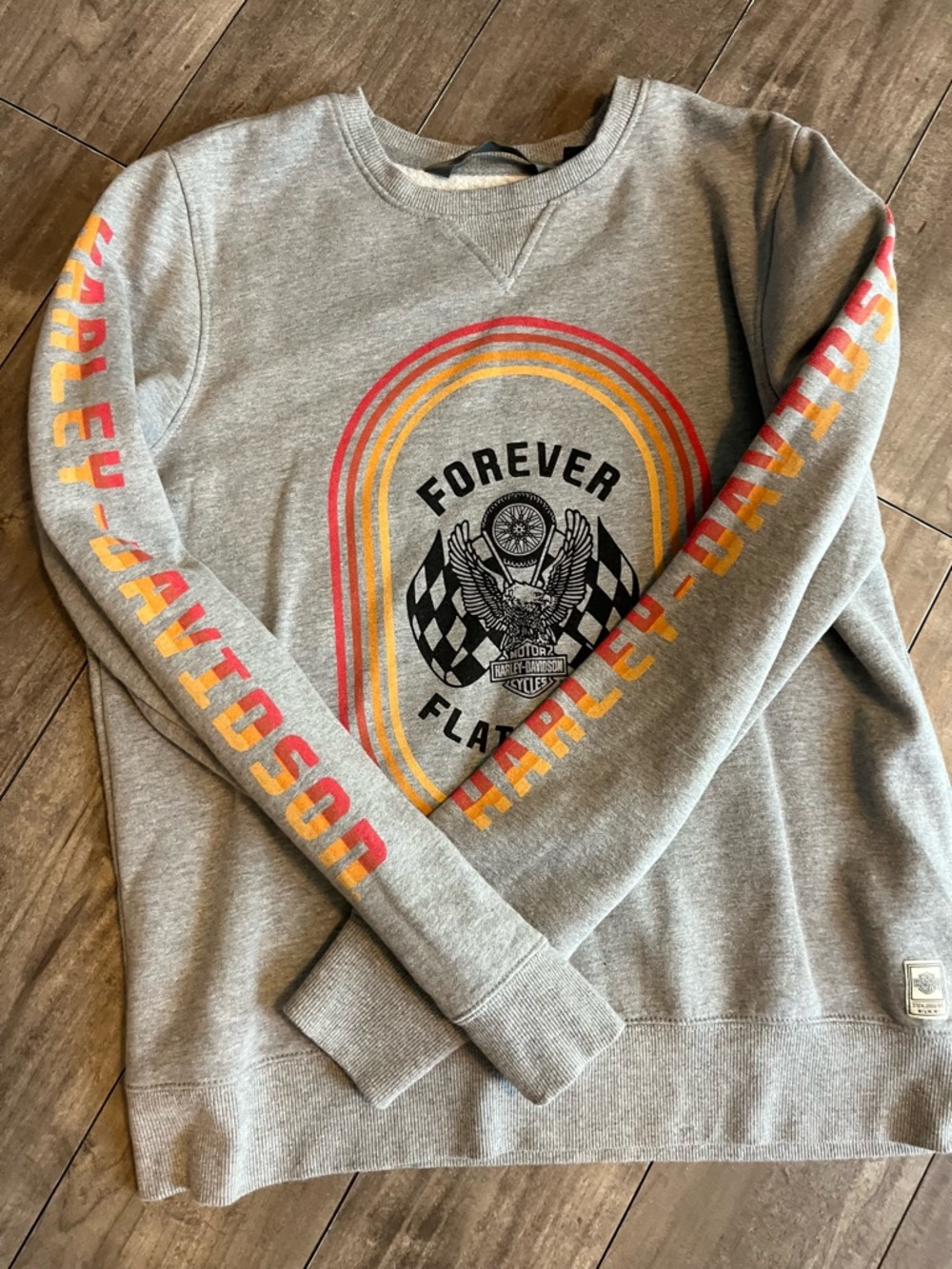 Harley-Davidson Light Gray Pullover Sweatshirt with Neck Tag